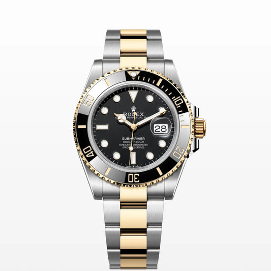 Submarinar Black face dos tonos gold