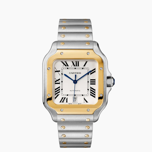Cartier Santos Dos tonos C BLanca